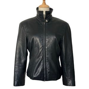 Black Maxima Moto Zip Front Jacket Size S